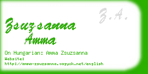 zsuzsanna amma business card